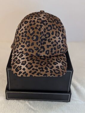 Leopard Print Brown Baseball Cap - Unbranded